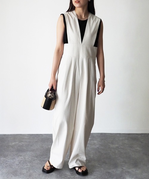 Riberry（リベリー）の「ハイウエストサロペット（サロペット/オーバーオール・レディース・グリーン/ライトブラウン/キナリ・MEDIUM）」の14枚目の写真