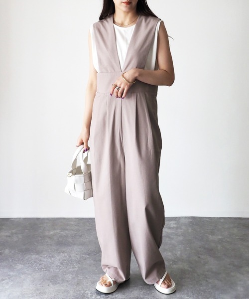 Riberry（リベリー）の「ハイウエストサロペット（サロペット/オーバーオール・レディース・グリーン/ライトブラウン/キナリ・MEDIUM）」の6枚目の写真