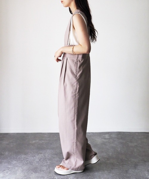 Riberry（リベリー）の「ハイウエストサロペット（サロペット/オーバーオール・レディース・グリーン/ライトブラウン/キナリ・MEDIUM）」の10枚目の写真