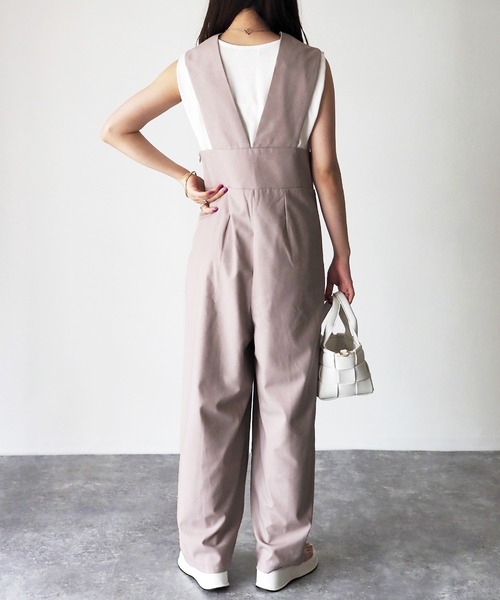 Riberry（リベリー）の「ハイウエストサロペット（サロペット/オーバーオール・レディース・グリーン/ライトブラウン/キナリ・MEDIUM）」の13枚目の写真