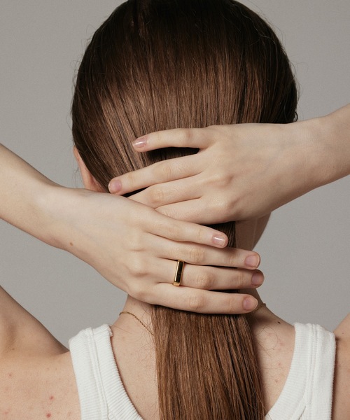 CENE（セネ）の「【CENE】セネ/ [ゴールド]ボックスリング（リング・レディース・ゴールド・#11/#13）」の3枚目の写真