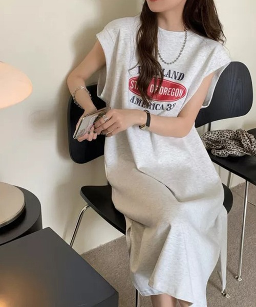 Auntie Rosa(アンティローザ)の「スウェットロングワンピース(ワンピース・レディース・グレー・FREE)」の3枚目の写真