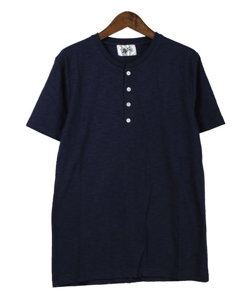 LUXSTYLE(ラグスタイル)の「スラブ天竺ヘンリーネック半袖Tシャツ(Tシャツ/カットソー・メンズ・ホワイト/ブラック/ネイビー/グレー/ライトピンク・M/L/XL)」の19枚目の写真