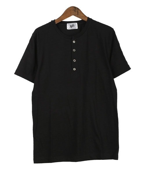 LUXSTYLE(ラグスタイル)の「スラブ天竺ヘンリーネック半袖Tシャツ(Tシャツ/カットソー・メンズ・ホワイト/ブラック/ネイビー/グレー/ライトピンク・M/L/XL)」の22枚目の写真