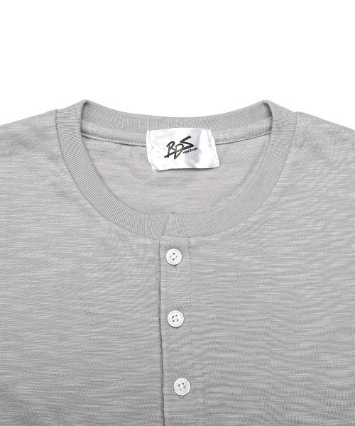 LUXSTYLE(ラグスタイル)の「スラブ天竺ヘンリーネック半袖Tシャツ(Tシャツ/カットソー・メンズ・ホワイト/ブラック/ネイビー/グレー/ライトピンク・M/L/XL)」の16枚目の写真