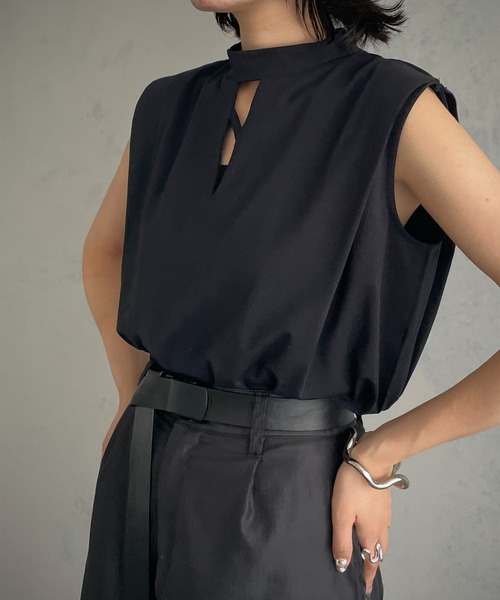 &g'aime（アンジェム）の「【&g’aime】センターラインショルダータックTシャツ（Tシャツ/カットソー・レディース・ホワイト/ブラック/グレー・FREE）」の15枚目の写真