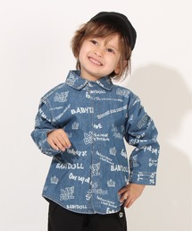 BABYDOLL | 親子お揃い ラクガキ総柄デニムシャツ 6995K(シャツ/ブラウス)