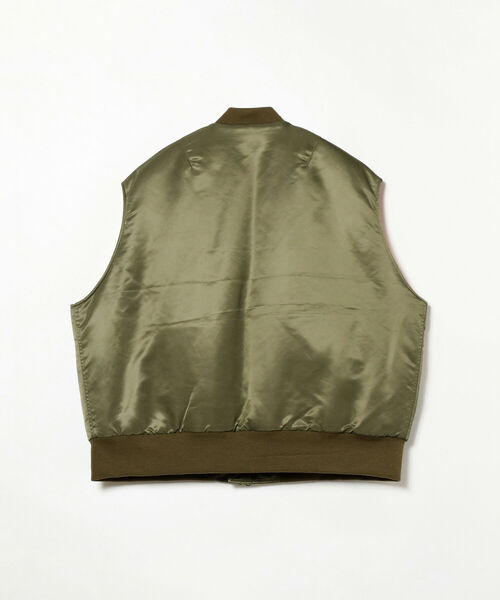 BEAMS LIGHTS（ビームスライツ）の「BEAMS LIGHTS / ナイロン MA-1 ベスト（ベスト・メンズ・ブラック/オリーブ・SMALL/MEDIUM/LARGE）」の18枚目の写真