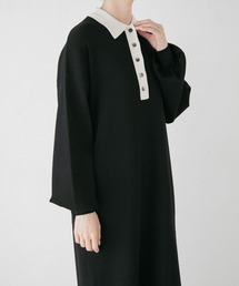 yuw | ポロニットＬＳ／ワンピース　162720(ワンピース)