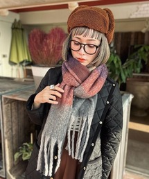 StyleSea（スタイルシー）の「チェック柄ボリュームマフラー（マフラー・レディース）」