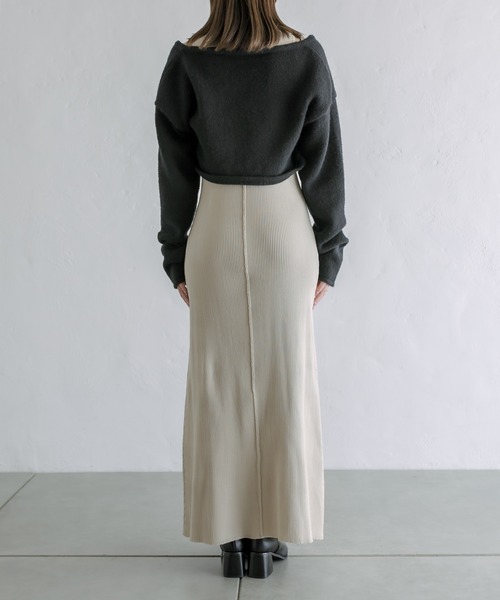 mystic（ミスティック）の「ショートカーデワンピースSET【サイズ展開あり/着回し抜群/SETアイテム】（ワンピース・レディース・ブラウン/ベージュ・1/2）」の17枚目の写真