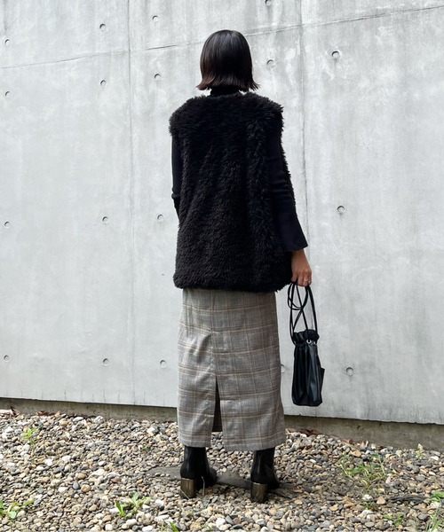 y/m by Yukie（イムバイユキエ）の「グレンチェックIラインスカート（スカート・レディース・オレンジ/グリーン・FREE）」の22枚目の写真