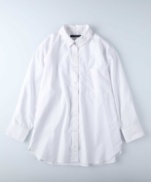 Right-on（ライトオン）の「【HONEYSUCKLE ROSE】レギュラーカラーシャツ（シャツ/ブラウス・レディース・ホワイト/ネイビー×ホワイト/ライラック/オレンジ・M/L）」の5枚目の写真