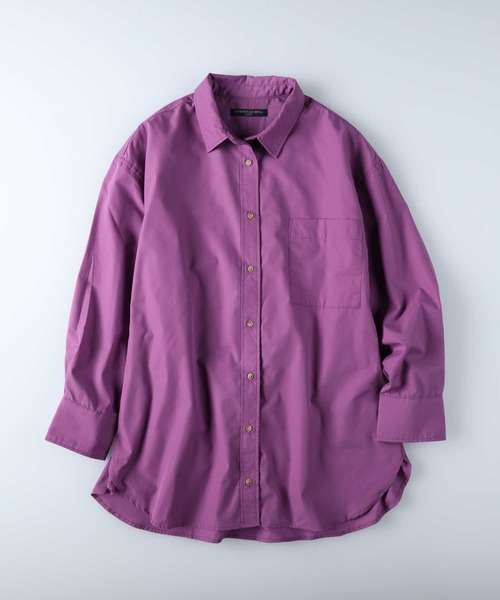 Right-on（ライトオン）の「【HONEYSUCKLE ROSE】レギュラーカラーシャツ（シャツ/ブラウス・レディース・ホワイト/ネイビー×ホワイト/ライラック/オレンジ・M/L）」の15枚目の写真