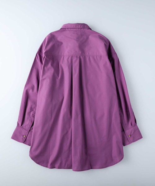 Right-on（ライトオン）の「【HONEYSUCKLE ROSE】レギュラーカラーシャツ（シャツ/ブラウス・レディース・ホワイト/ネイビー×ホワイト/ライラック/オレンジ・M/L）」の16枚目の写真