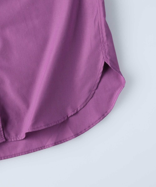 Right-on（ライトオン）の「【HONEYSUCKLE ROSE】レギュラーカラーシャツ（シャツ/ブラウス・レディース・ホワイト/ネイビー×ホワイト/ライラック/オレンジ・M/L）」の21枚目の写真