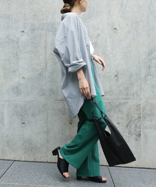 Right-on（ライトオン）の「【HONEYSUCKLE ROSE】レギュラーカラーシャツ（シャツ/ブラウス・レディース・ホワイト/ネイビー×ホワイト/ライラック/オレンジ・M/L）」の8枚目の写真