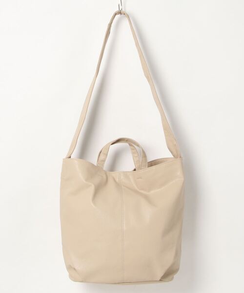 COOCO（クーコ）の「フェイクレザー２ＷＡＹトートバッグ／Ａ４対応（トートバッグ・レディース・ブラック/グリーン/アイボリー/キャメル・9）」の15枚目の写真