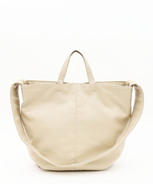 COOCO（クーコ）の「フェイクレザー２ＷＡＹトートバッグ／Ａ４対応（トートバッグ・レディース・ブラック/グリーン/アイボリー/キャメル・9）」の11枚目の写真