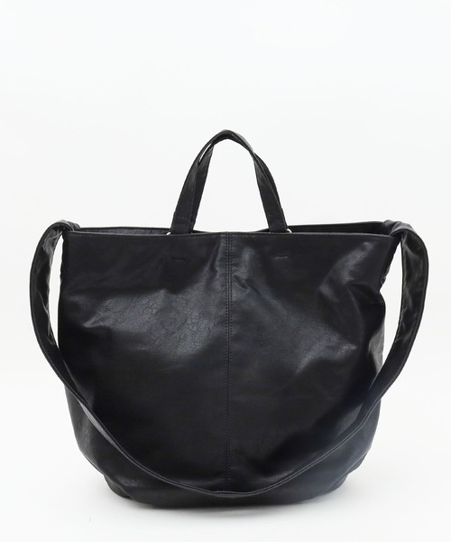 COOCO（クーコ）の「フェイクレザー２ＷＡＹトートバッグ／Ａ４対応（トートバッグ・レディース・ブラック/グリーン/アイボリー/キャメル・9）」の19枚目の写真