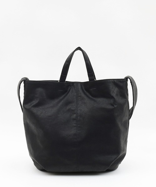 COOCO（クーコ）の「フェイクレザー２ＷＡＹトートバッグ／Ａ４対応（トートバッグ・レディース・ブラック/グリーン/アイボリー/キャメル・9）」の21枚目の写真