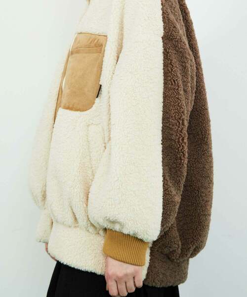 FRAPBOIS(フラボア)の「モコゾン ボアブルゾン(ブルゾン・レディース・クリーム/キャメル・1/0)」の7枚目の写真