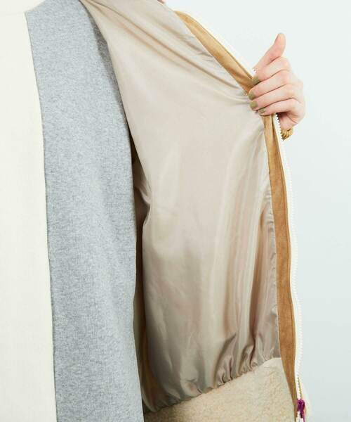 FRAPBOIS(フラボア)の「モコゾン ボアブルゾン(ブルゾン・レディース・クリーム/キャメル・1/0)」の9枚目の写真