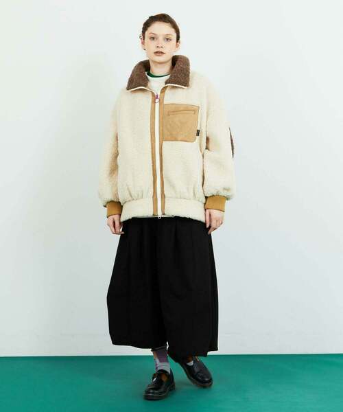 FRAPBOIS(フラボア)の「モコゾン ボアブルゾン(ブルゾン・レディース・クリーム/キャメル・1/0)」の13枚目の写真