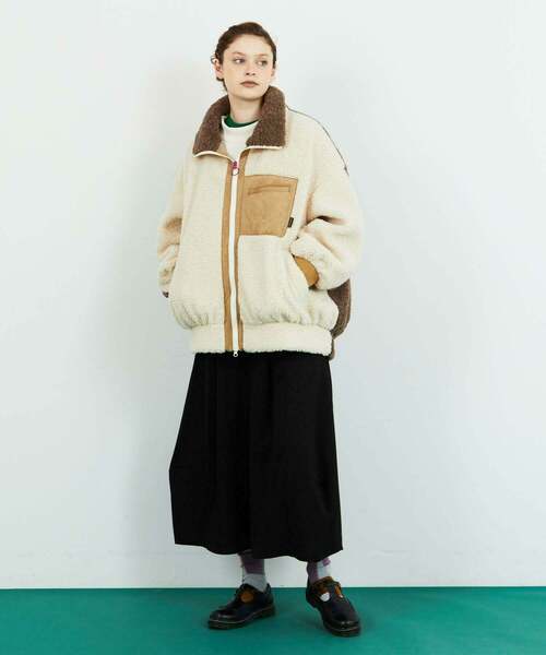 FRAPBOIS(フラボア)の「モコゾン ボアブルゾン(ブルゾン・レディース・クリーム/キャメル・1/0)」の15枚目の写真