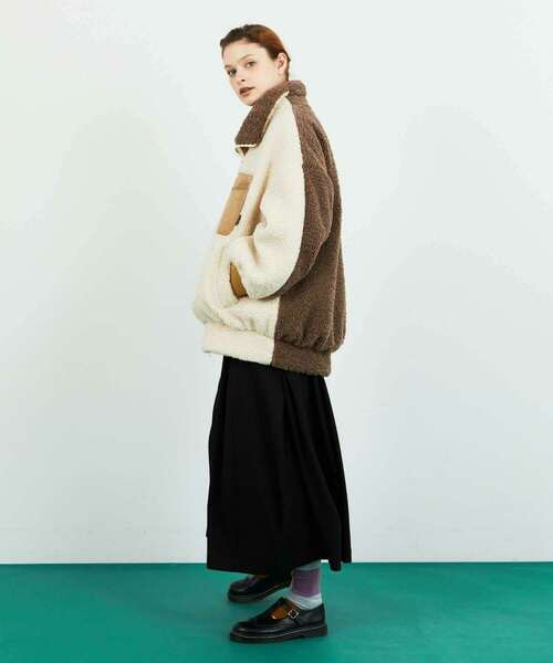 FRAPBOIS(フラボア)の「モコゾン ボアブルゾン(ブルゾン・レディース・クリーム/キャメル・1/0)」の16枚目の写真