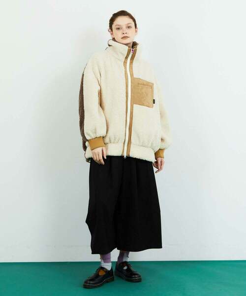 FRAPBOIS(フラボア)の「モコゾン ボアブルゾン(ブルゾン・レディース・クリーム/キャメル・1/0)」の18枚目の写真