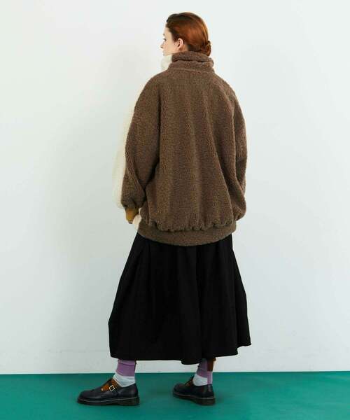 FRAPBOIS(フラボア)の「モコゾン ボアブルゾン(ブルゾン・レディース・クリーム/キャメル・1/0)」の19枚目の写真