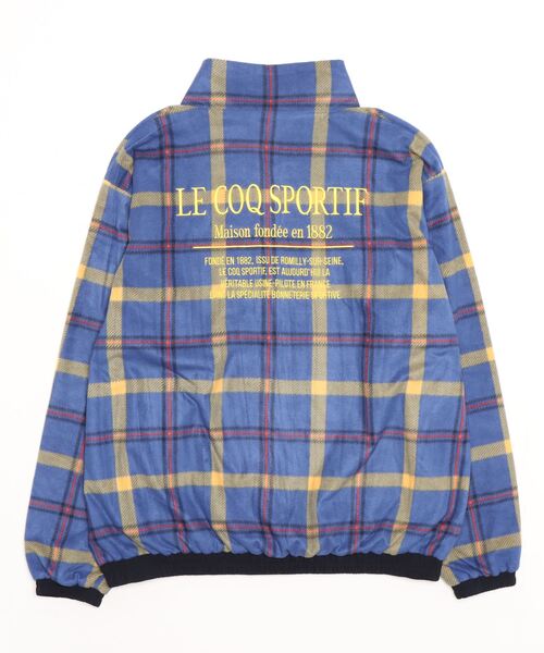 le coq sportif(ルコックスポルティフ)の「ルコック フリースジャケット スポーツウエア メンズ リバーシブル ボアフリース セーター フリース ニット 防寒 トレーニングウエア(ブルゾン・メンズ・イエロー/ブルー・L/M/XL/M(M))」の4枚目の写真