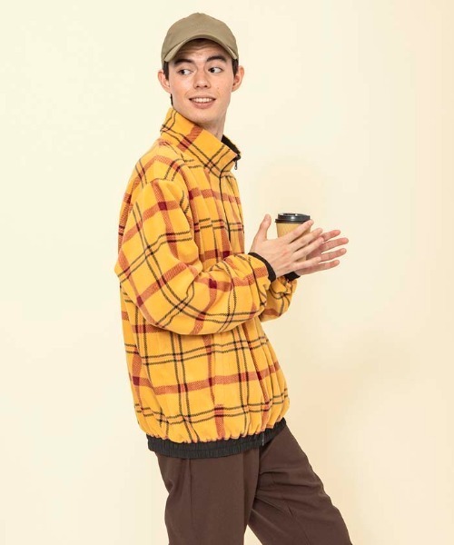 le coq sportif(ルコックスポルティフ)の「ルコック フリースジャケット スポーツウエア メンズ リバーシブル ボアフリース セーター フリース ニット 防寒 トレーニングウエア(ブルゾン・メンズ・イエロー/ブルー・L/M/XL/M(M))」の11枚目の写真