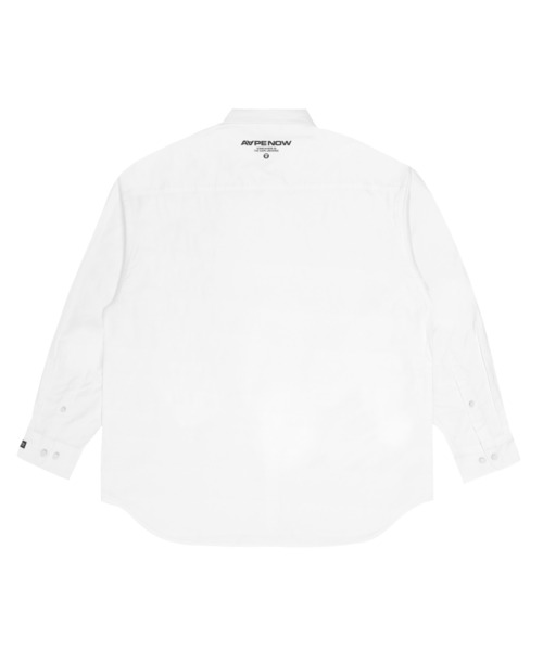 AAPE BY A BATHING APE（エーエイプバイアベイシングエイプ）の「AAPE NOW LONG SLEEVE SHIRT（シャツ/ブラウス・メンズ・ブラック/ブルー系その他2/ホワイト・MEDIUM/LARGE/X-LARGE/SMALL）」の4枚目の写真