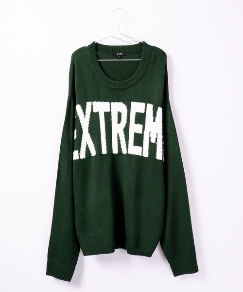 RE730(アールイーセブンサーティー)の「Alphabet wide cool neck knit / 英字ニット ワイドクールネック(ニット/セーター・メンズ・グリーン/ブラック/グレー・M/L)」の14枚目の写真