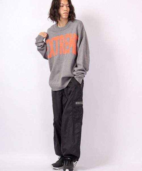 RE730(アールイーセブンサーティー)の「Alphabet wide cool neck knit / 英字ニット ワイドクールネック(ニット/セーター・メンズ・グリーン/ブラック/グレー・M/L)」の16枚目の写真