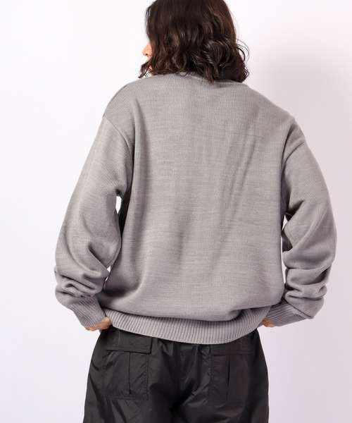 RE730(アールイーセブンサーティー)の「Alphabet wide cool neck knit / 英字ニット ワイドクールネック(ニット/セーター・メンズ・グリーン/ブラック/グレー・M/L)」の20枚目の写真