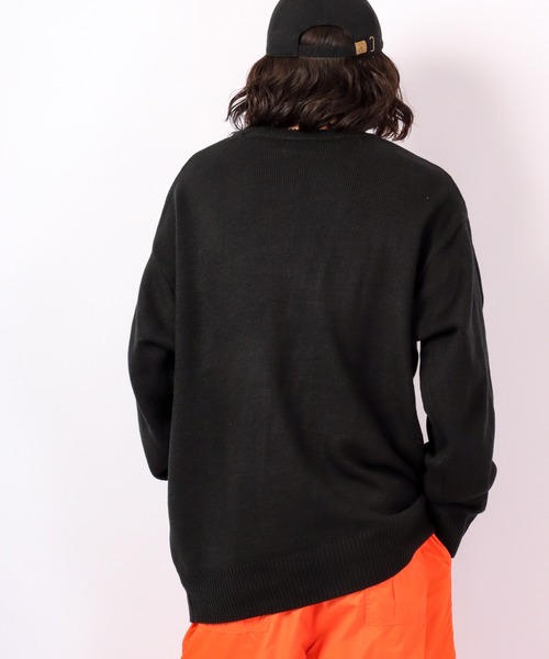 RE730(アールイーセブンサーティー)の「Alphabet wide cool neck knit / 英字ニット ワイドクールネック(ニット/セーター・メンズ・グリーン/ブラック/グレー・M/L)」の13枚目の写真