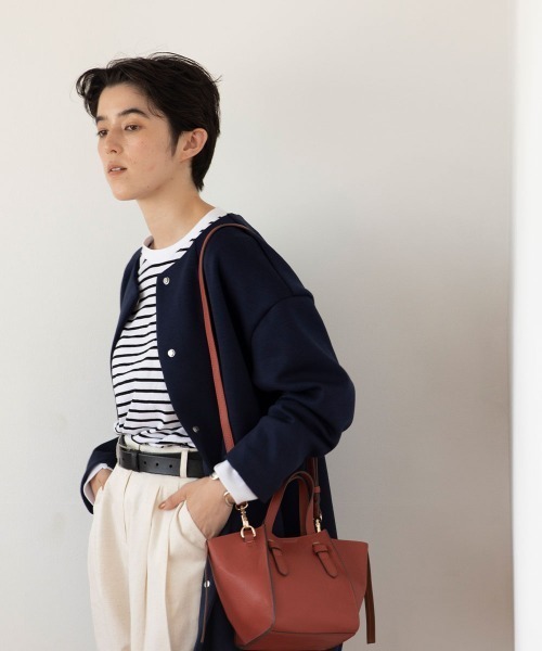 marjour（マージュール）の「BORDER LONG SLEEVE TEE（Tシャツ/カットソー・レディース・ホワイト×レッド/ブラック×ホワイト/ホワイト×ブラック・M）」の21枚目の写真