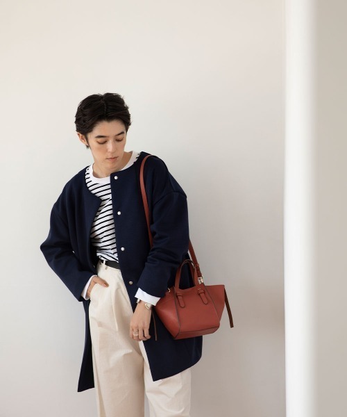 marjour（マージュール）の「BORDER LONG SLEEVE TEE（Tシャツ/カットソー・レディース・ホワイト×レッド/ブラック×ホワイト/ホワイト×ブラック・M）」の8枚目の写真