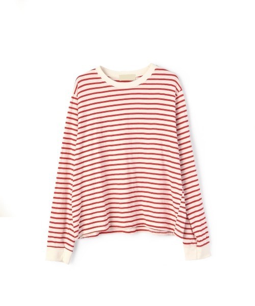 marjour（マージュール）の「BORDER LONG SLEEVE TEE（Tシャツ/カットソー・レディース・ホワイト×レッド/ブラック×ホワイト/ホワイト×ブラック・M）」の22枚目の写真