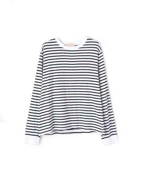 marjour（マージュール）の「BORDER LONG SLEEVE TEE（Tシャツ/カットソー・レディース・ホワイト×レッド/ブラック×ホワイト/ホワイト×ブラック・M）」の9枚目の写真