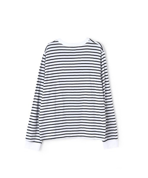 marjour（マージュール）の「BORDER LONG SLEEVE TEE（Tシャツ/カットソー・レディース・ホワイト×レッド/ブラック×ホワイト/ホワイト×ブラック・M）」の6枚目の写真