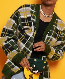 GALLIS ADDICTION | GA MOHAIR-CHECK KNIT C/D(カーディガン/ボレロ)