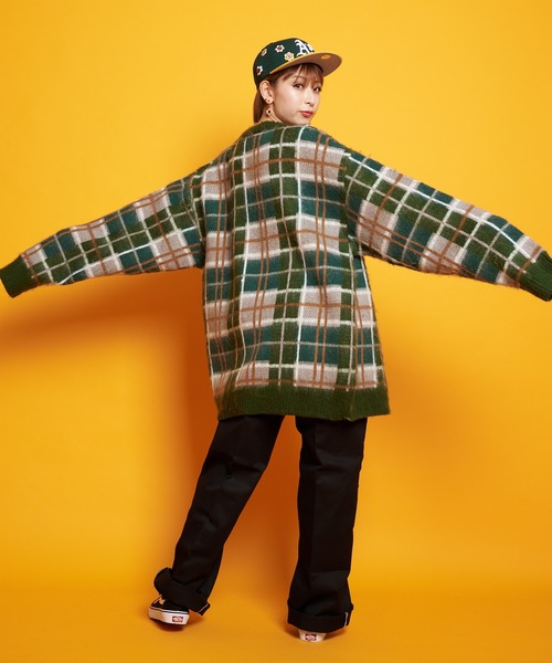 GALLIS ADDICTION（ガリスアディクション）の「GA MOHAIR-CHECK KNIT C/D（カーディガン/ボレロ・メンズ・ベージュ/ブルー/グリーン・FREE）」の22枚目の写真