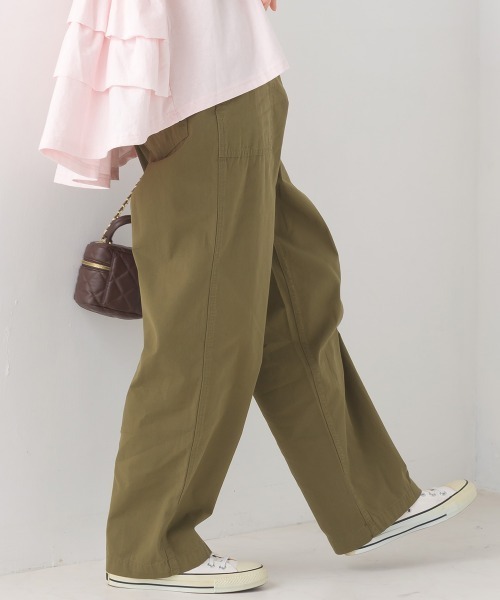 OMNES（オムネス）の「ダンプベイカーパンツ（その他パンツ・レディース・ブラック/ベージュ/カーキ/アイボリー/ブルー/ネイビー・MEDIUM/LARGE）」の4枚目の写真