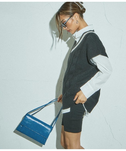 ANAP（アナップ）の「デザインハンドバッグ（ハンドバッグ・レディース・ブラック/ブルー/アイボリー・FREE）」の13枚目の写真