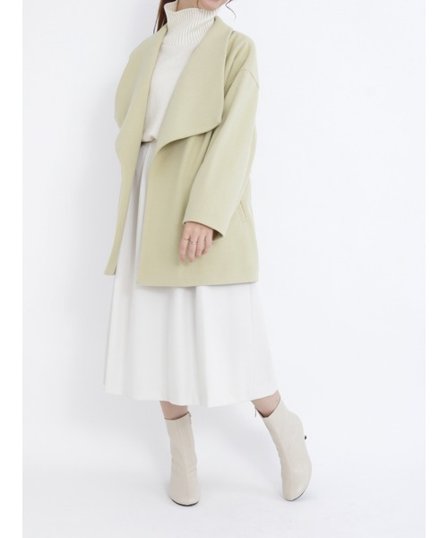 Te chichi(テチチ)の「ボンディングタックスカート(スカート・レディース・ブラック/オフホワイト/カーキ・SMALL/MEDIUM)」の6枚目の写真