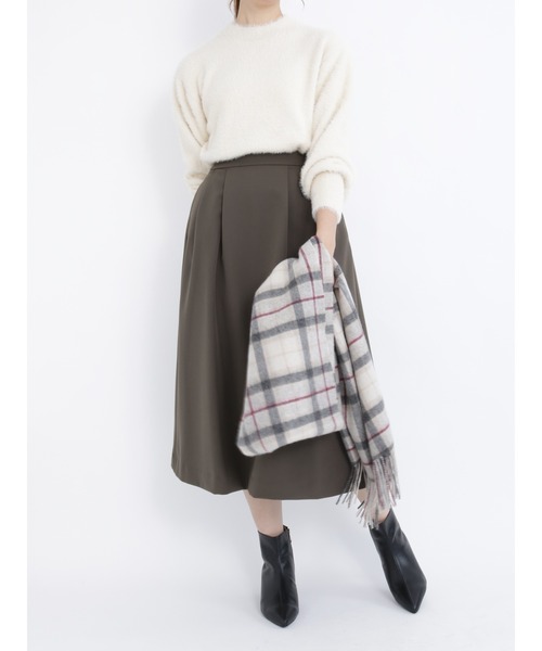 Te chichi(テチチ)の「ボンディングタックスカート(スカート・レディース・ブラック/オフホワイト/カーキ・SMALL/MEDIUM)」の9枚目の写真